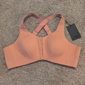 Knix Front Zip Catalyst Sports Bra Size 3 in Pink Ginger Fits 36B, 36C, 36D, 38B